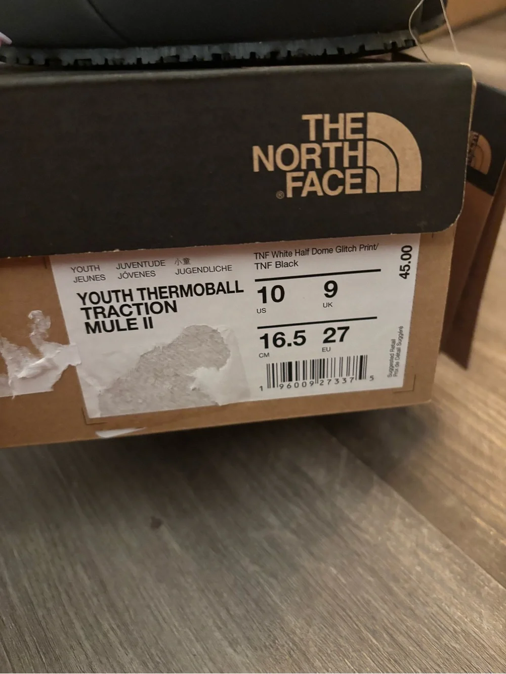 The North Face slip kids